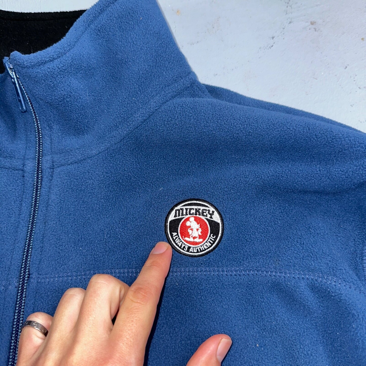 Walt Disney World Mickey Mouse Mens Full Zip Fleece Pull Over Sweat Shirt XL