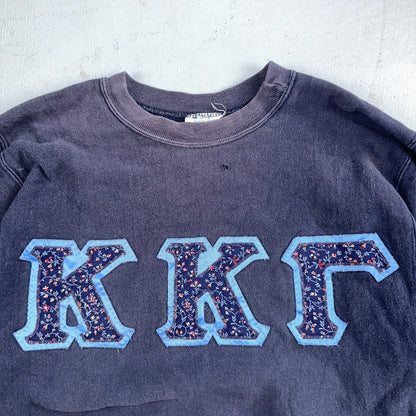 VTG 80s Champion Reverse Weave Crewneck Sweatshirt USA Kappa Gamma College Navy