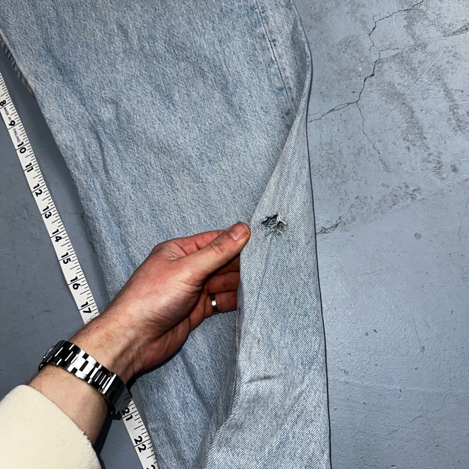 Levis 501 Vintage 90s USA XX Straight Leg Jeans Blue Light Wash 40x32 Act 38x31