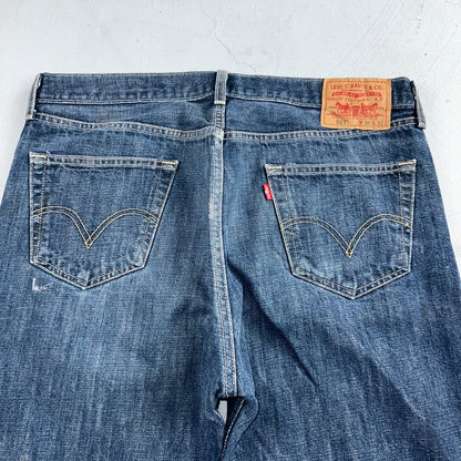 Levis 501 Vintage Y2K XX Straight Leg Jeans Blue Med Wash 38x32 Act 35x29