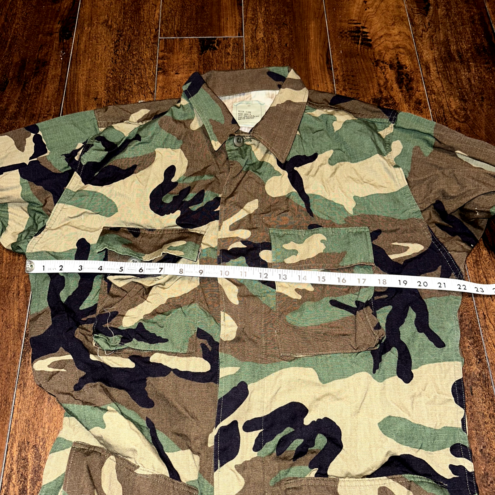 US Military Woodland Camo 90s Field Jacket Coat Cold Weather M X Long 1993 Sum