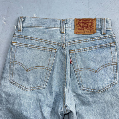 Levis 701 Vintage 90s USA XX Straight Leg Jeans Blue Light Wash 501 Rare 25x32