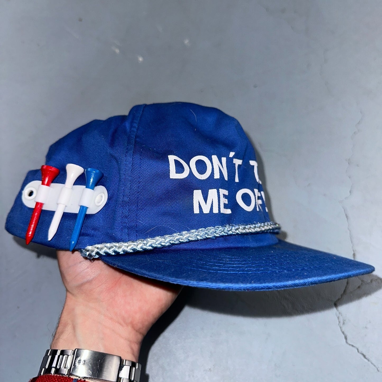 Golf Dont Tee Me Off VTG Hat Cap Snapback Funny Quote Golfers Sport Joke LOL