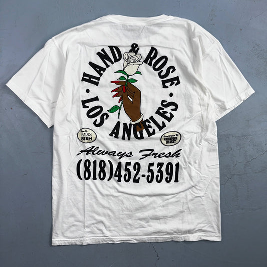 Chinatown Market VTG Style T Shirt Los Angeles Always Fresh Roses Hand Large USA