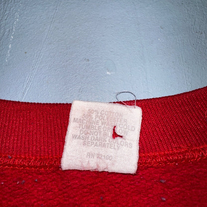 We The People USA VTG 90s Rap Crewneck Sweatshirt Red American Flag Patriotic