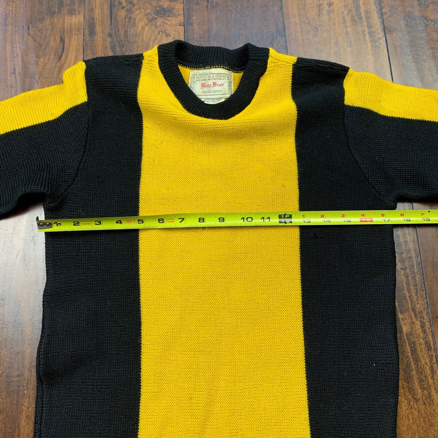 1950s Bill Bakers Oregon 50s USA Made Vintage Sweater Yellow Wool Rare 40s WWII