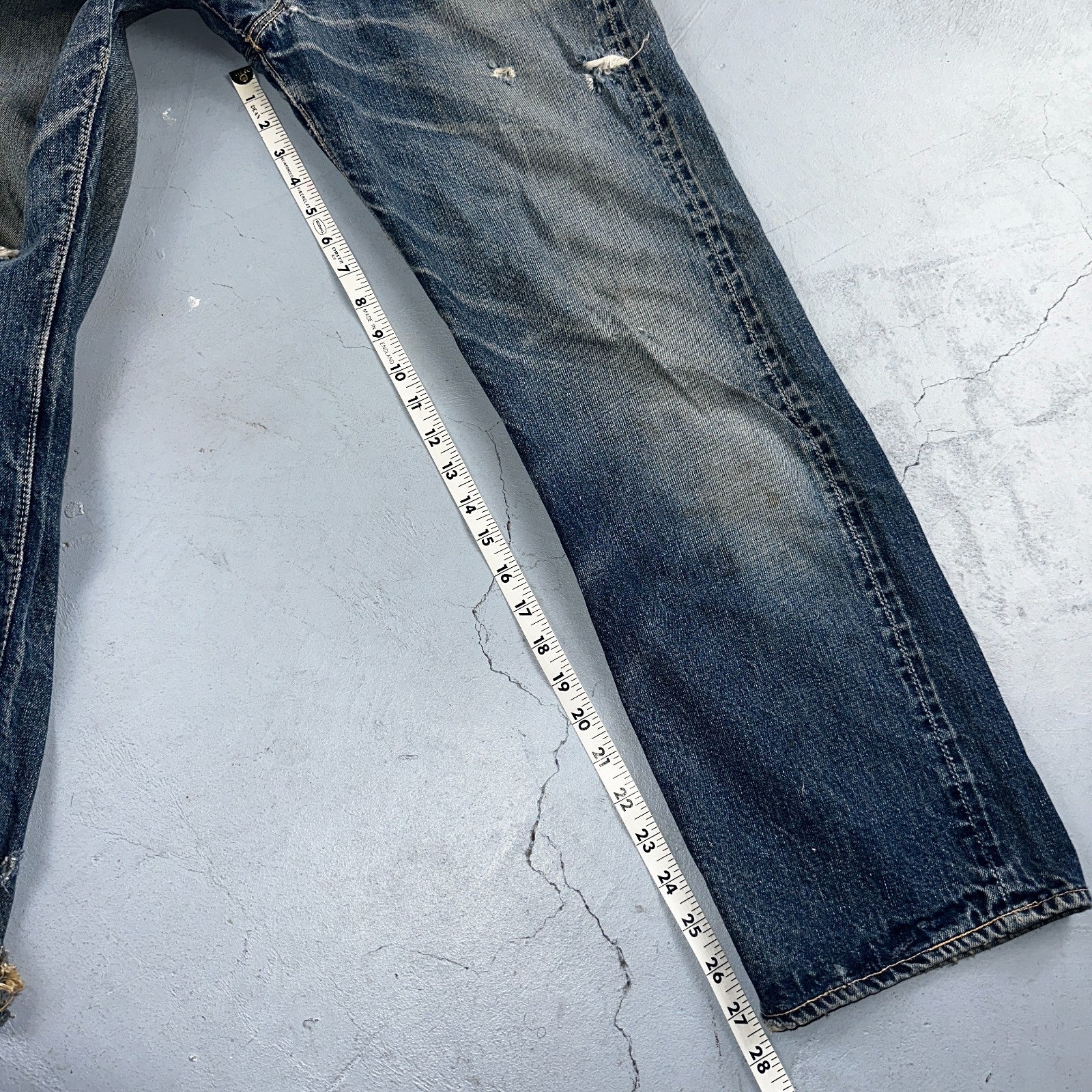Levis 501 XX Big E Vintage 40s Redline Selvedge USA XX 1940s 50s Jeans 27x27