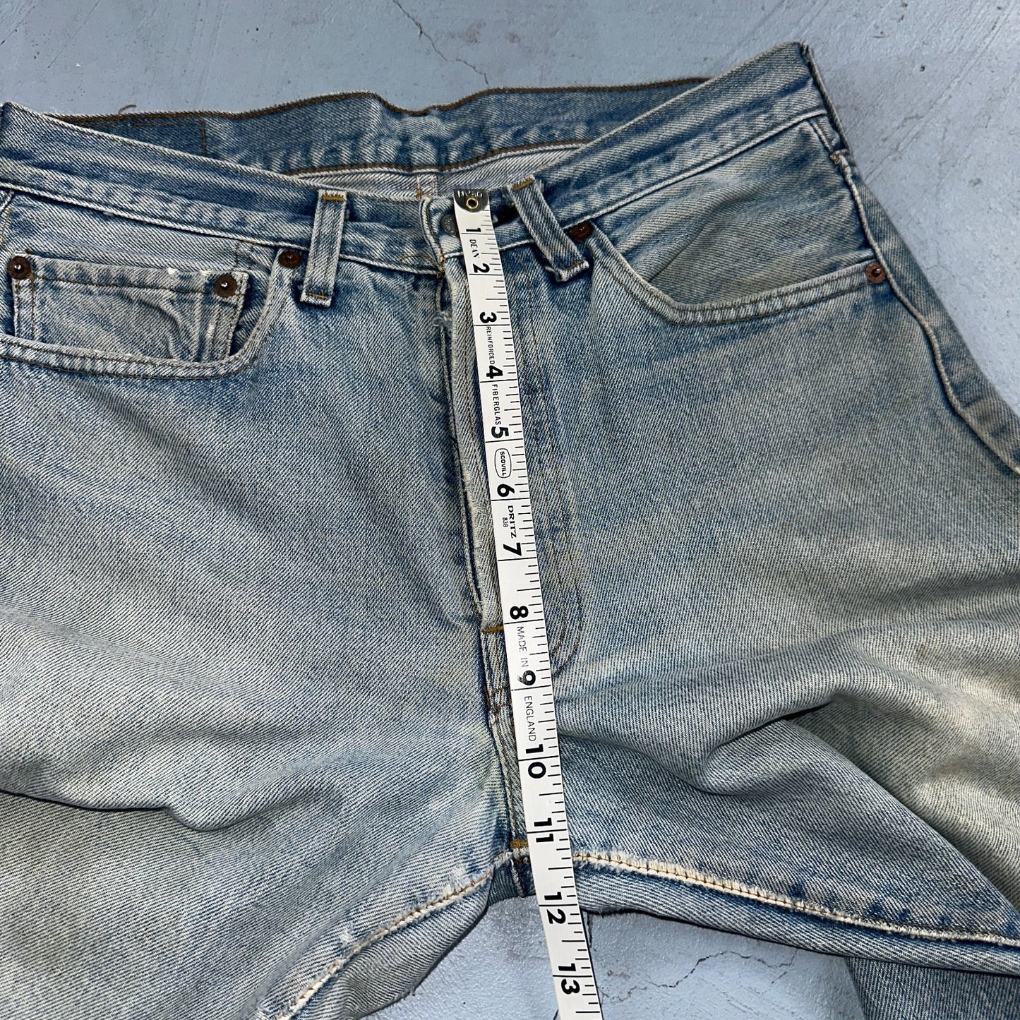 Levis 501 Vintage 80s Redline Selvedge USA XX Jeans Light Wash Worn Act 30x30