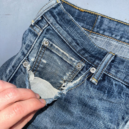 Levis 501 Y2K XX Straight Leg Jeans Blue VTG Med Wash 34x32 Act 33x30