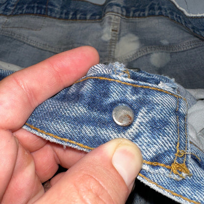 Levis 501 Vintage 80s Redline Selvedge USA XX Jeans Med Wash 35x36 Act 32x32