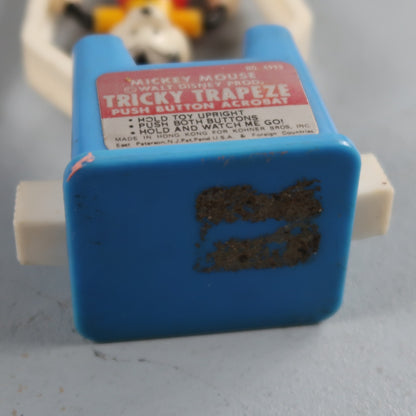 Kohner 1960 Mickey Mouse Tricky Trapeze Push Puppet Toy Vintage Disney No. 4995