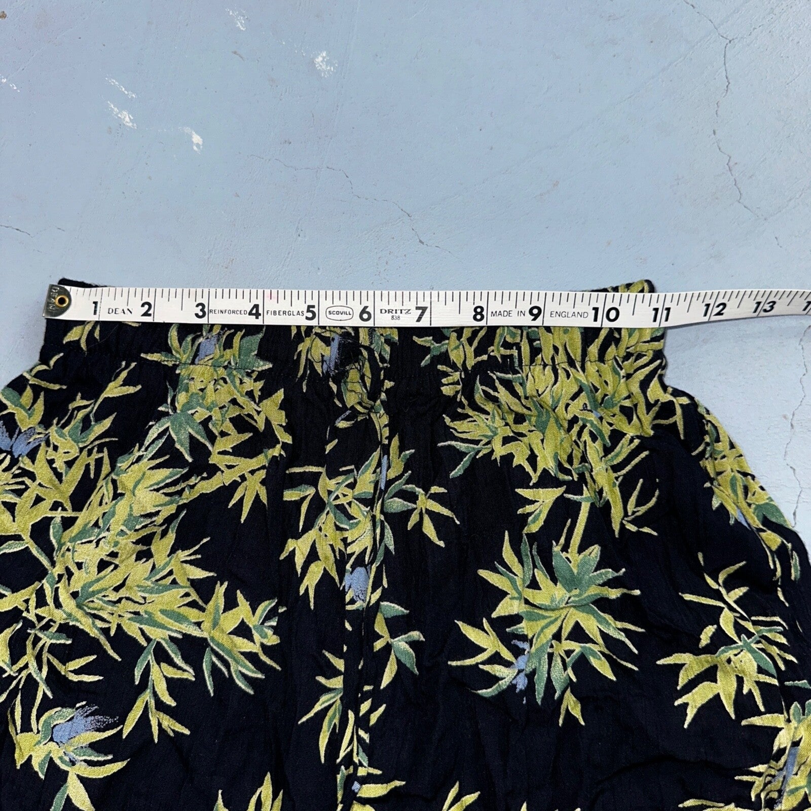 Clio VTG 2 Piece Set Blouse Shirt Pants Rayon Hawaiian Floral Boho Chic 1980s