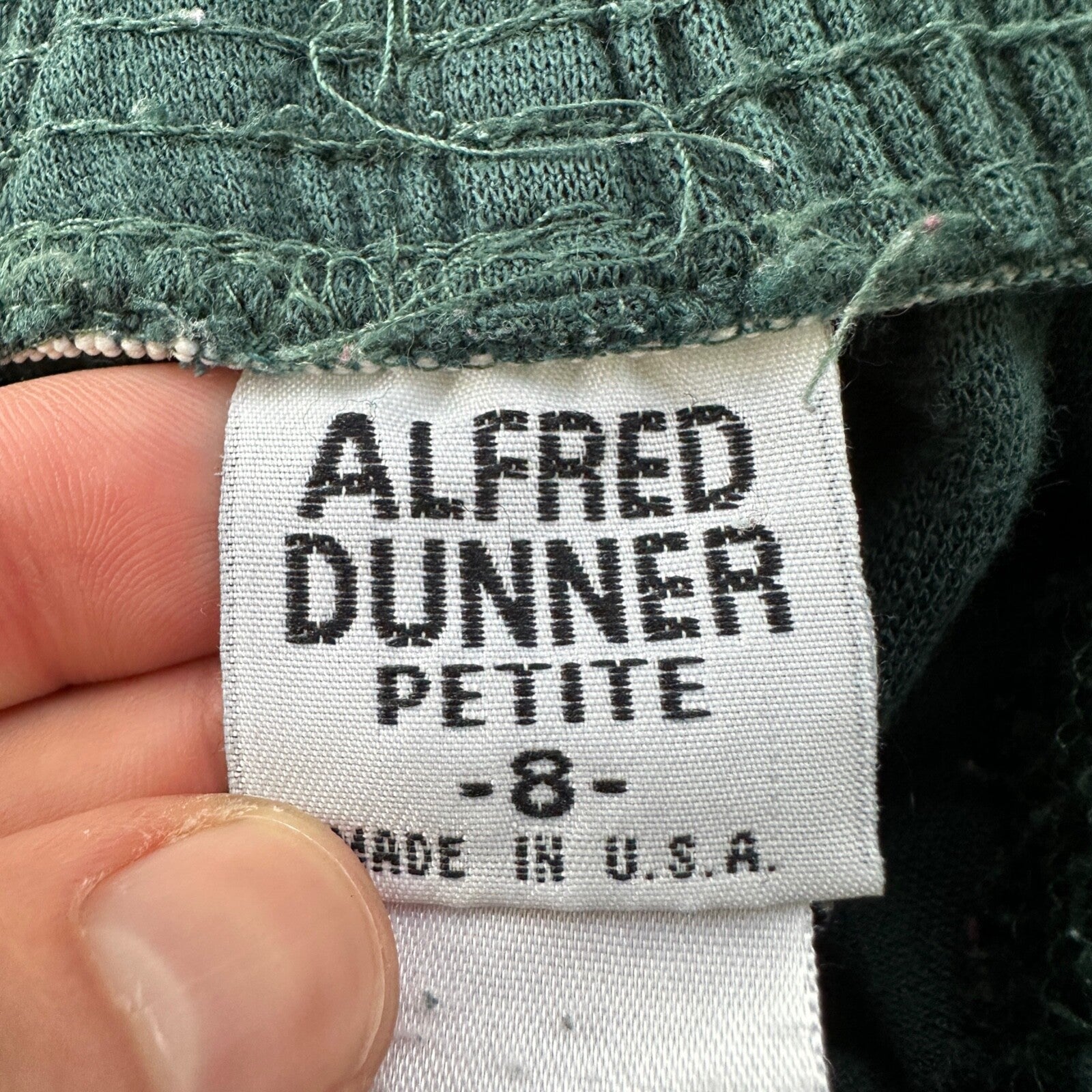 VTG Alfred Dunner Women Pull On Classic Fit Pants Sweatpants USA 90s Green