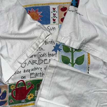 Garden Earth Artsy Art Hipster VTG T Shirt Kathy Davis Designs 90s Single Stitch