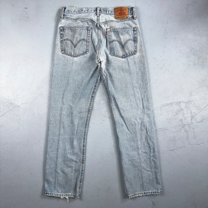 Levis 501 Vintage 90s USA XX Straight Leg Jeans Blue Med Wash 34x36 Act 31x31