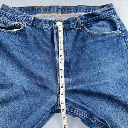 Levis 501 Vintage 90s USA XX Straight Leg Jeans Blue Med Wash 42x33 Act 37x29