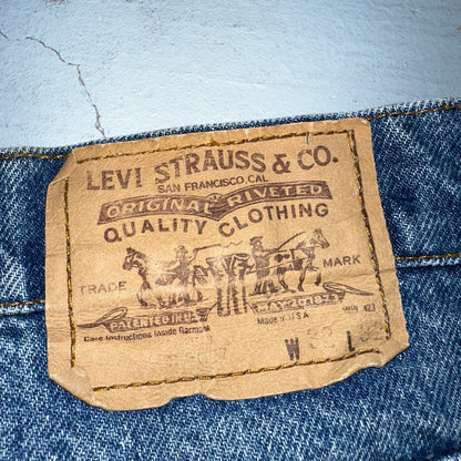 Levis 517 Vintage 80s USA Orange Tab Bootcut Flare Blue Worn Jeans Act 31x30