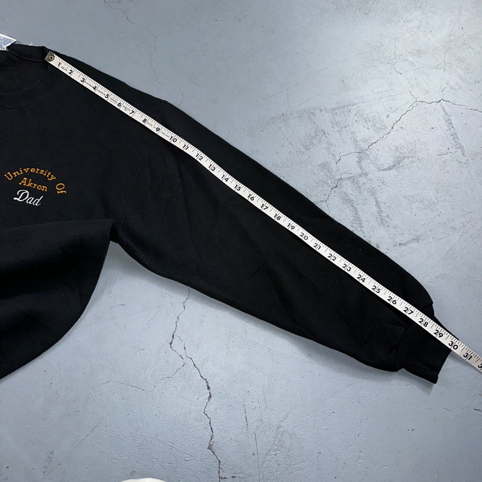 Russell Athletic 2XL Sweatshirt 90s VTG Crewneck USA Black Akron University Dad