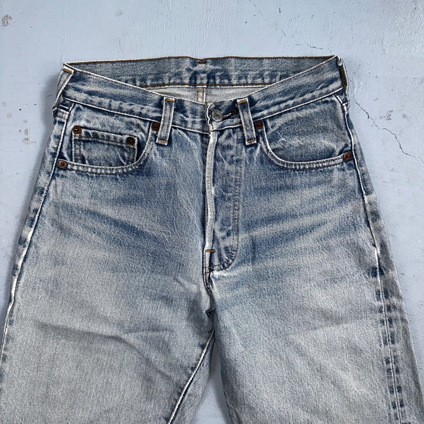 Levis 501 Vintage 80s Redline Selvedge USA XX Jeans Light Wash 28x36 Act 26x31