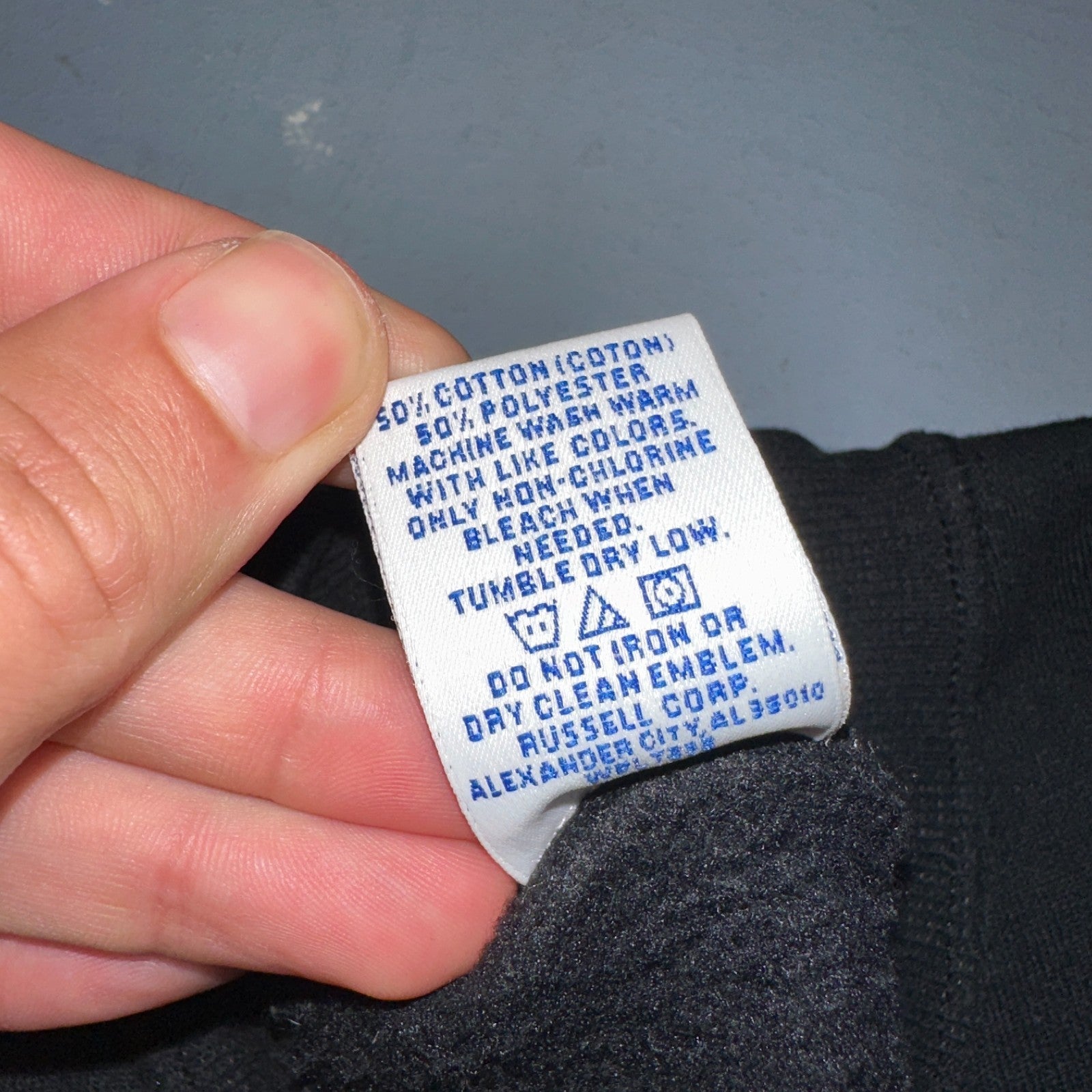 Russell Athletic 2XL Sweatshirt 90s VTG Crewneck Black Basic Blank Essential