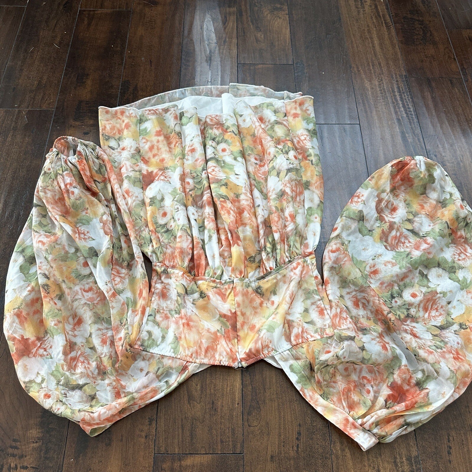 Floral Lantern Sleeve Mini Dress Hoop Skirt Halloween Sexy Vintage Style Hot