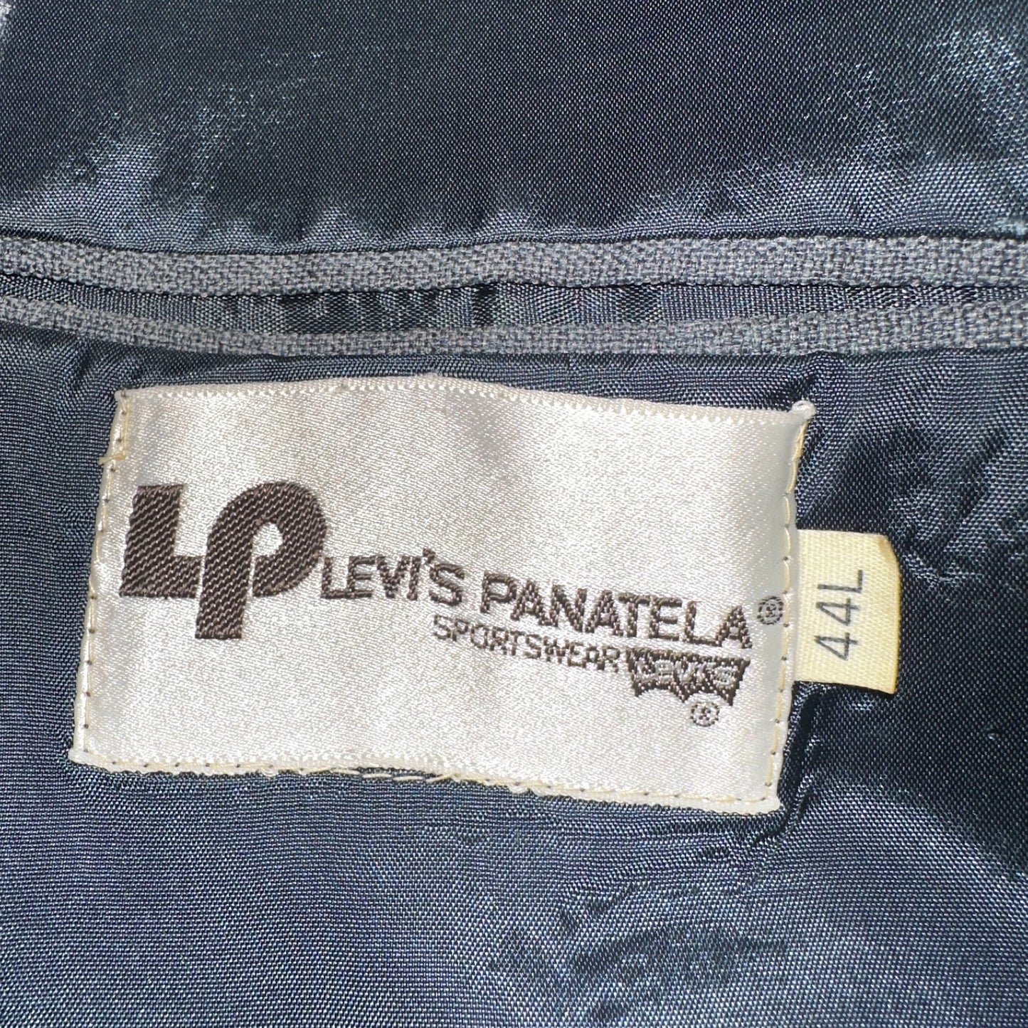 VTG Mens 2 PC Suit 44L Jacket Coat Vest Gray Levis Panatela Wool 80s