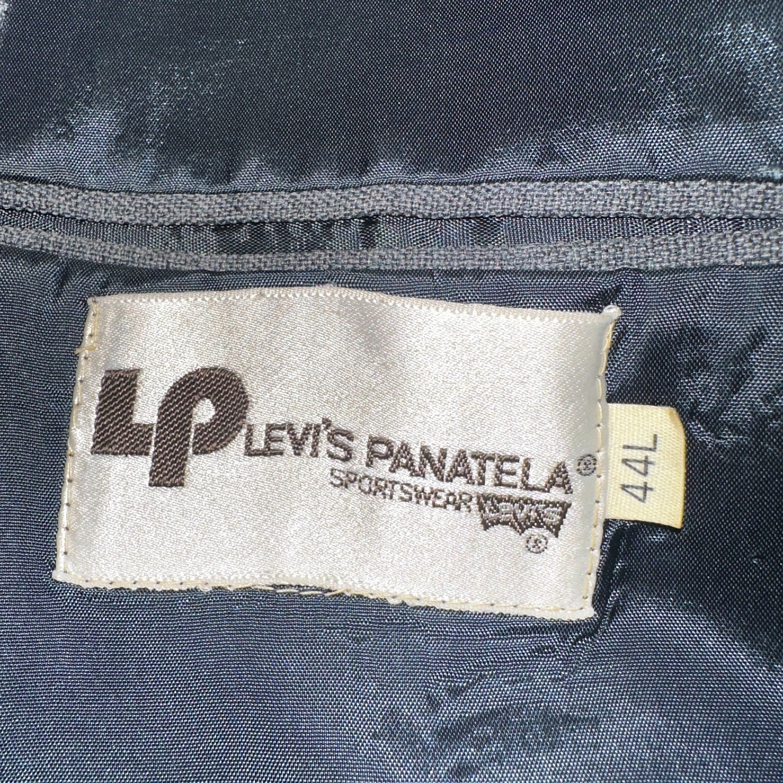 VTG Mens 2 PC Suit 44L Jacket Coat Vest Gray Levis Panatela Wool 80s