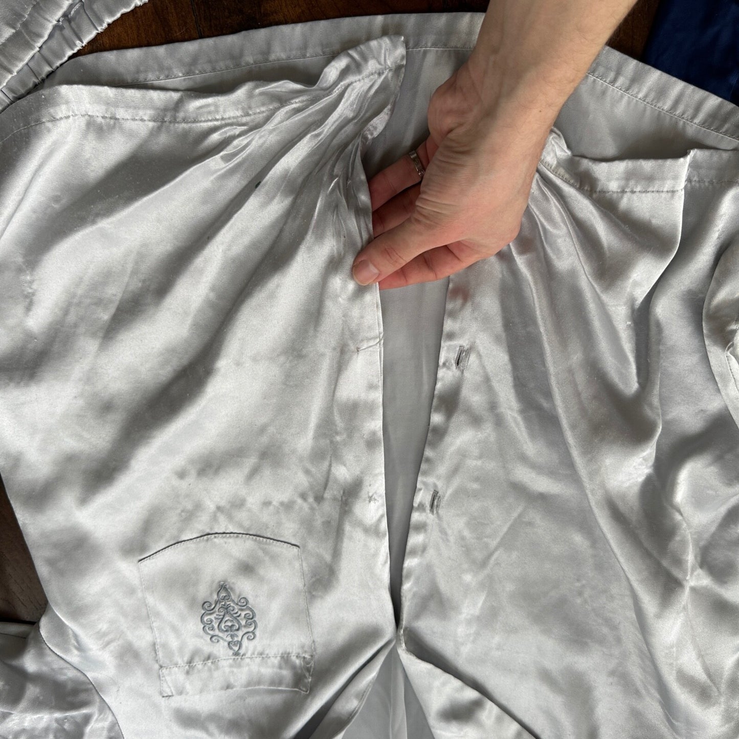 Two Cute Sets Jones New York Silky Pajamas Short Sleeve Missing Buttons VTG