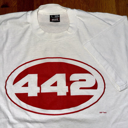 442 USA Old Car Smoke Vintage T Shirt 90s Cool Graphic Racing Muscle American
