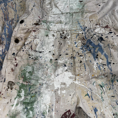 VTG Washington Dee Cee Thrashed Overalls Carpenter Bibs Workwear Painter Paint