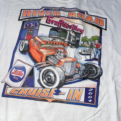 Graffiti Alley VTG Shirt Classic Antique Sports Cars America USA Nascar Driving