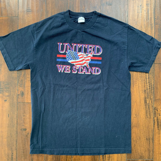 USA United We Stand Vintage T Shirt America Country Love Rap Eagle Flag Music