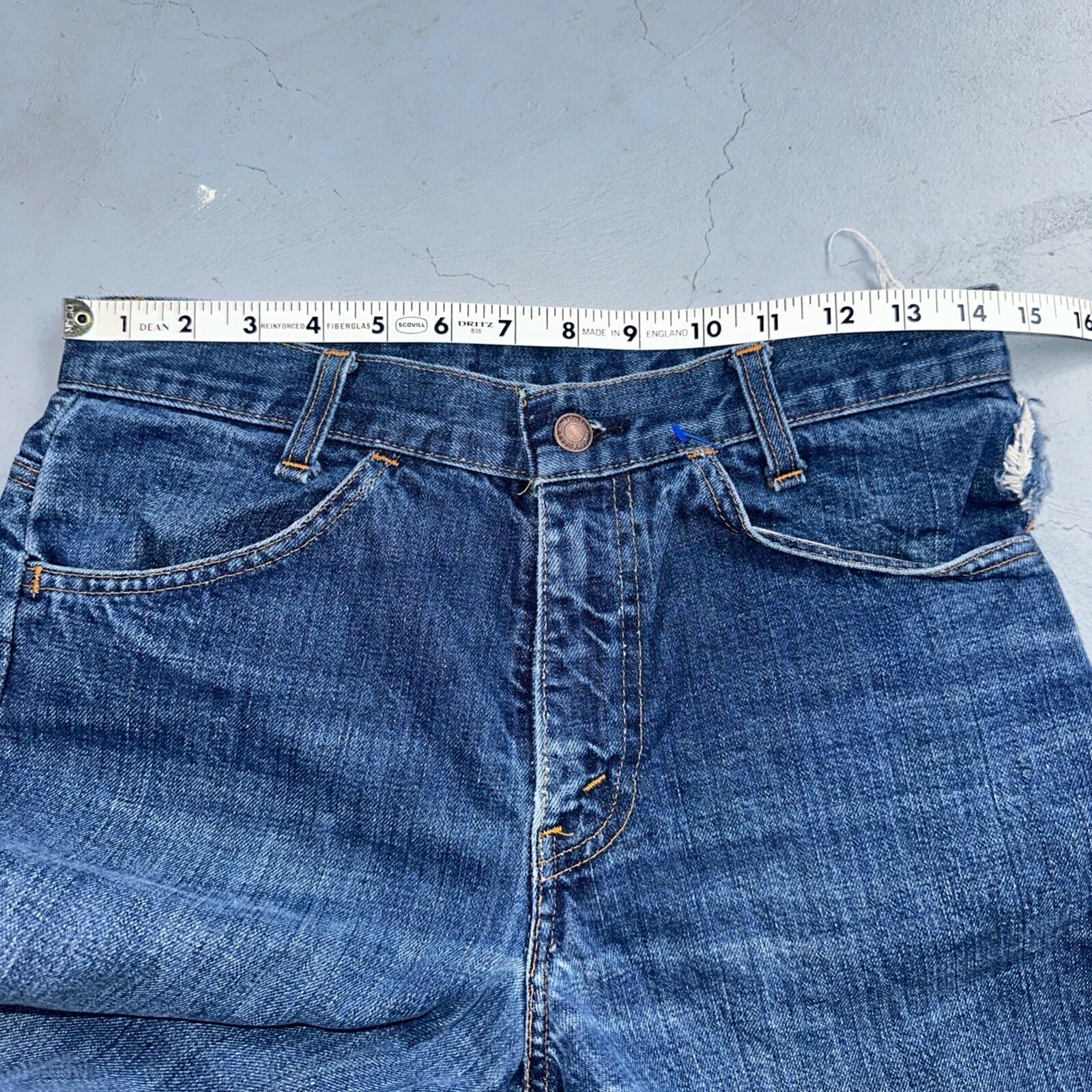 Levis 746 Vintage 70s USA Orange Tab Bootcut Flare Blue Bell Bottom Jeans 29x26