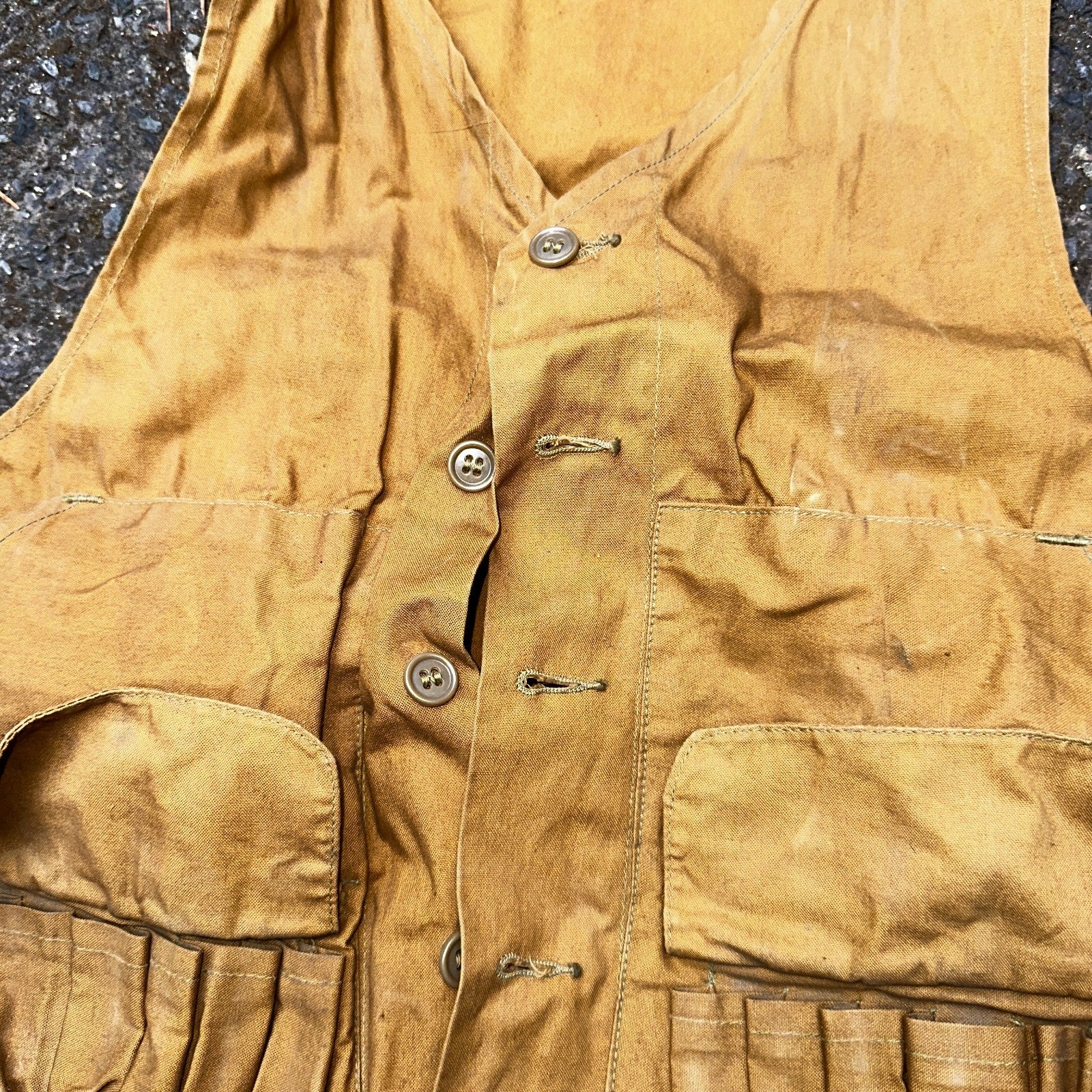 Vintage 1920s Duxbak Vest Utica Men’s Shooting Hunting USA Canvas 20s 30s