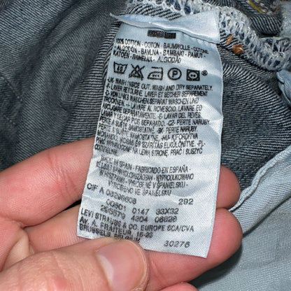 Levis 501 Vintage Y2K XX Straight Leg Jeans Blue Med Wash 33x32 Act 32x31