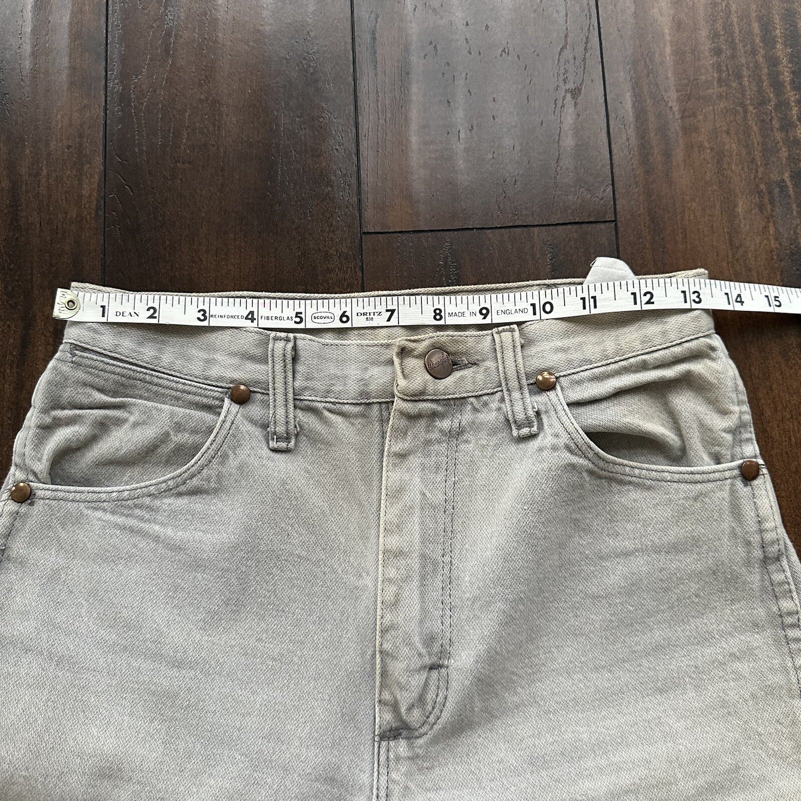 Vtg Wrangler COWBOY Jeans Womens 9 27x29 Gray Denim 13MGYG Pants USA 70s Scovill