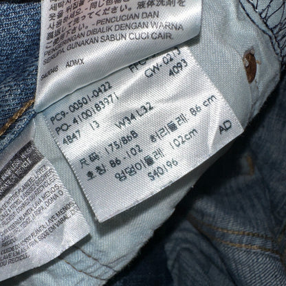 Levis 501 Y2K XX Straight Leg Jeans Blue VTG Med Wash 34x32 Act 33x30