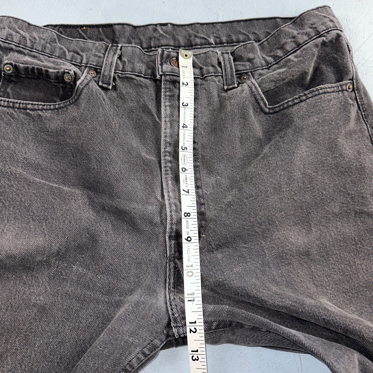 Levis 505 Vintage 90s USA Red Tab Jeans 36x32 Black Light Wash Act 34x27