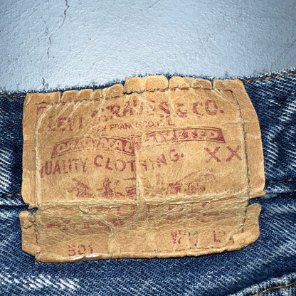 Levis 501 Vintage 80s USA XX Straight Leg Jeans Blue Light Wash 31x34 Act 30x32