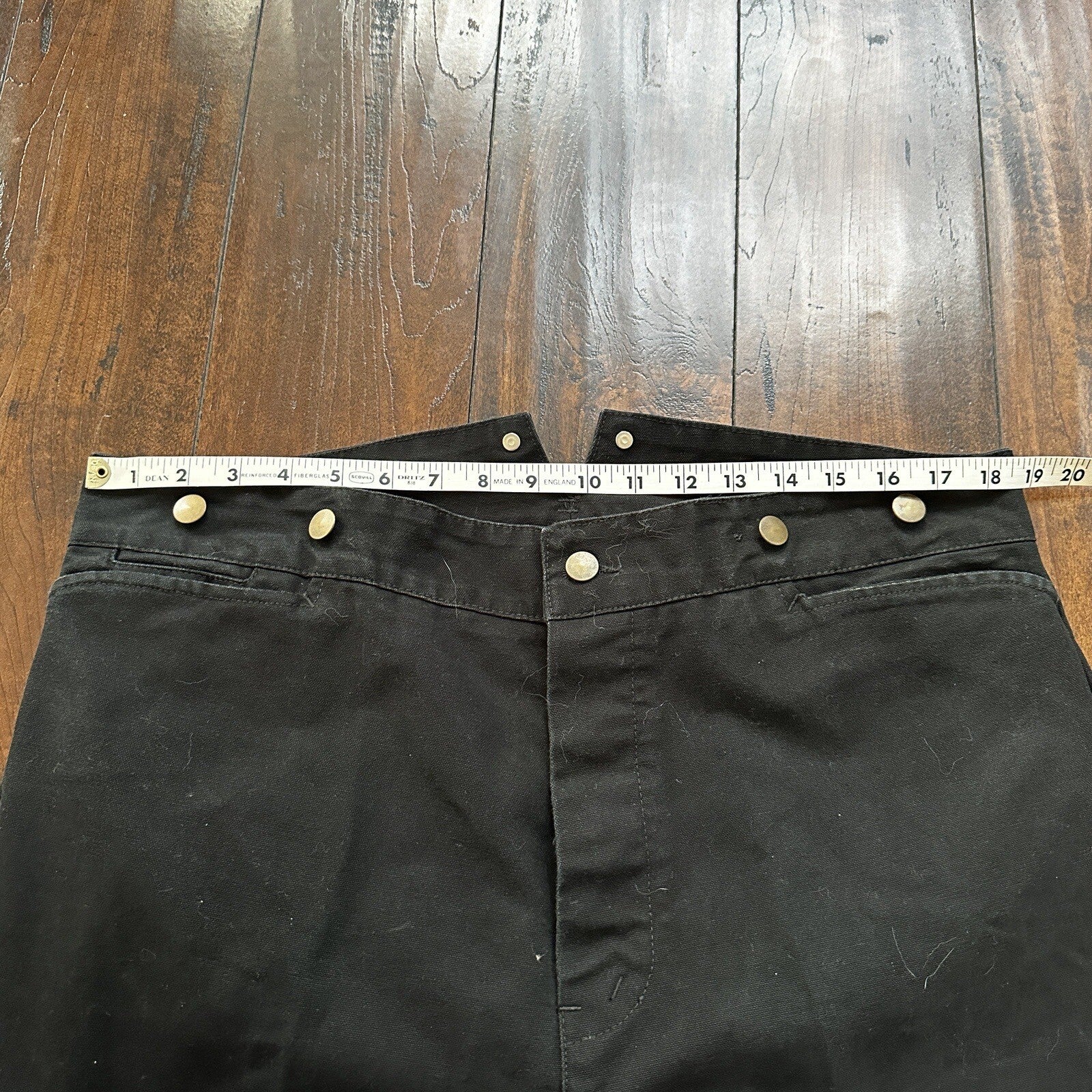 VTG Mens Scully Rangewear Cotton Canvas Outdoor Pants Buckleback Cowboy 38 Black