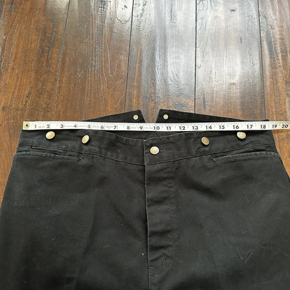 VTG Mens Scully Rangewear Cotton Canvas Outdoor Pants Buckleback Cowboy 38 Black
