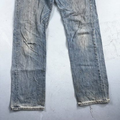Levis 501 Vintage Y2K XX Straight Leg Jeans Blue Light Wash 35x34 Act 34x32