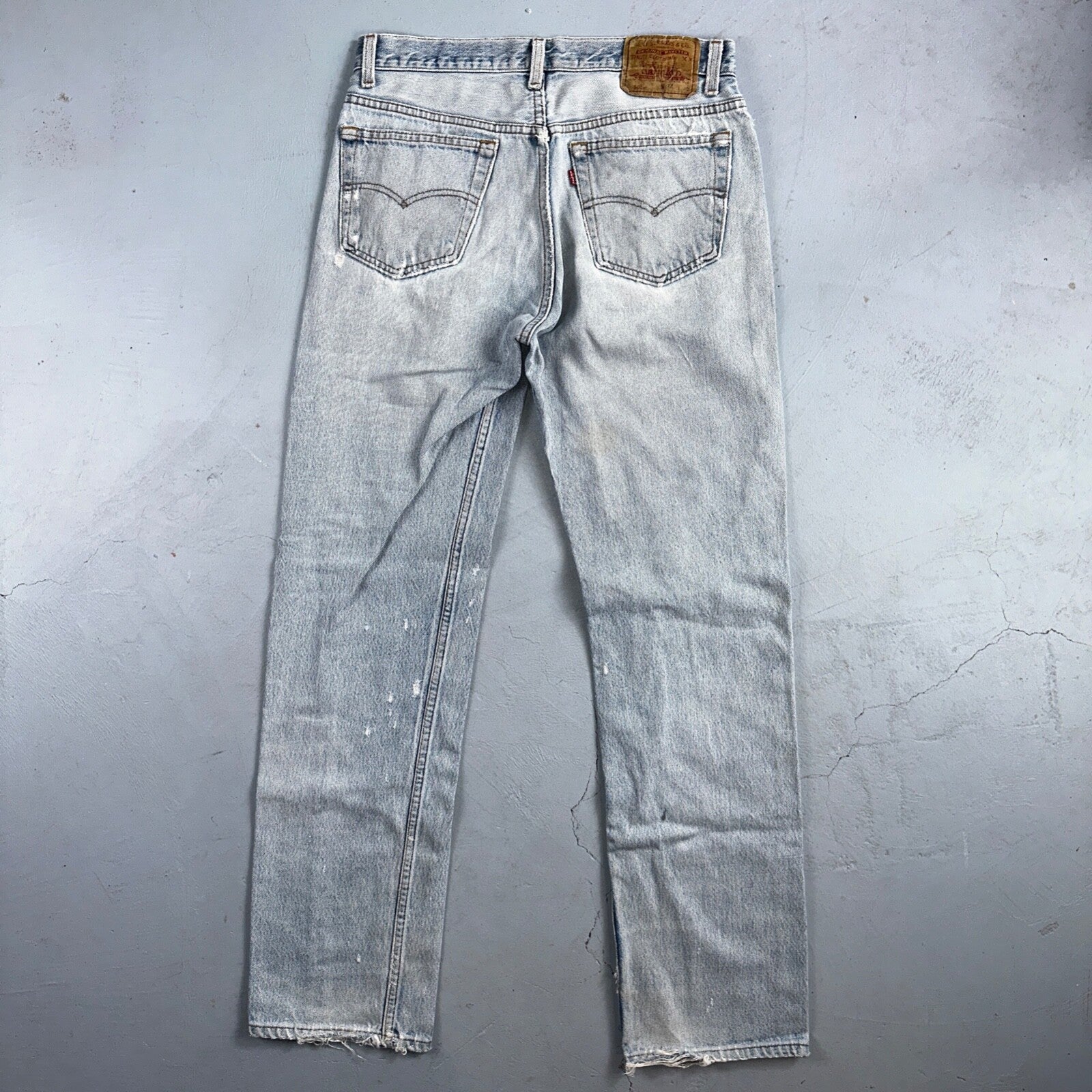 Levis 501 Vintage 90s USA XX Straight Leg Jeans Blue Light Wash 34x36 Act 31x31