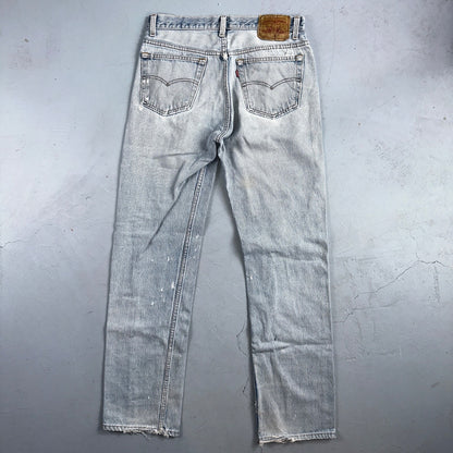 Levis 501 Vintage 90s USA XX Straight Leg Jeans Blue Light Wash 34x36 Act 31x31