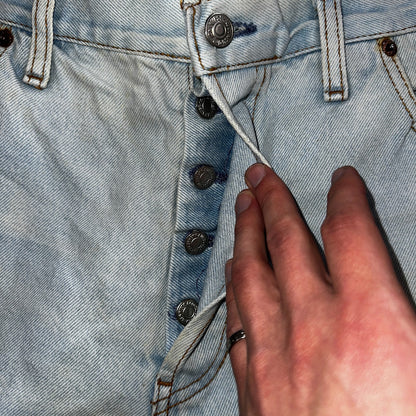 Levis 501 Vintage 90s Europe XX Straight Leg Jeans Light Wash 38x36 Act 35x27
