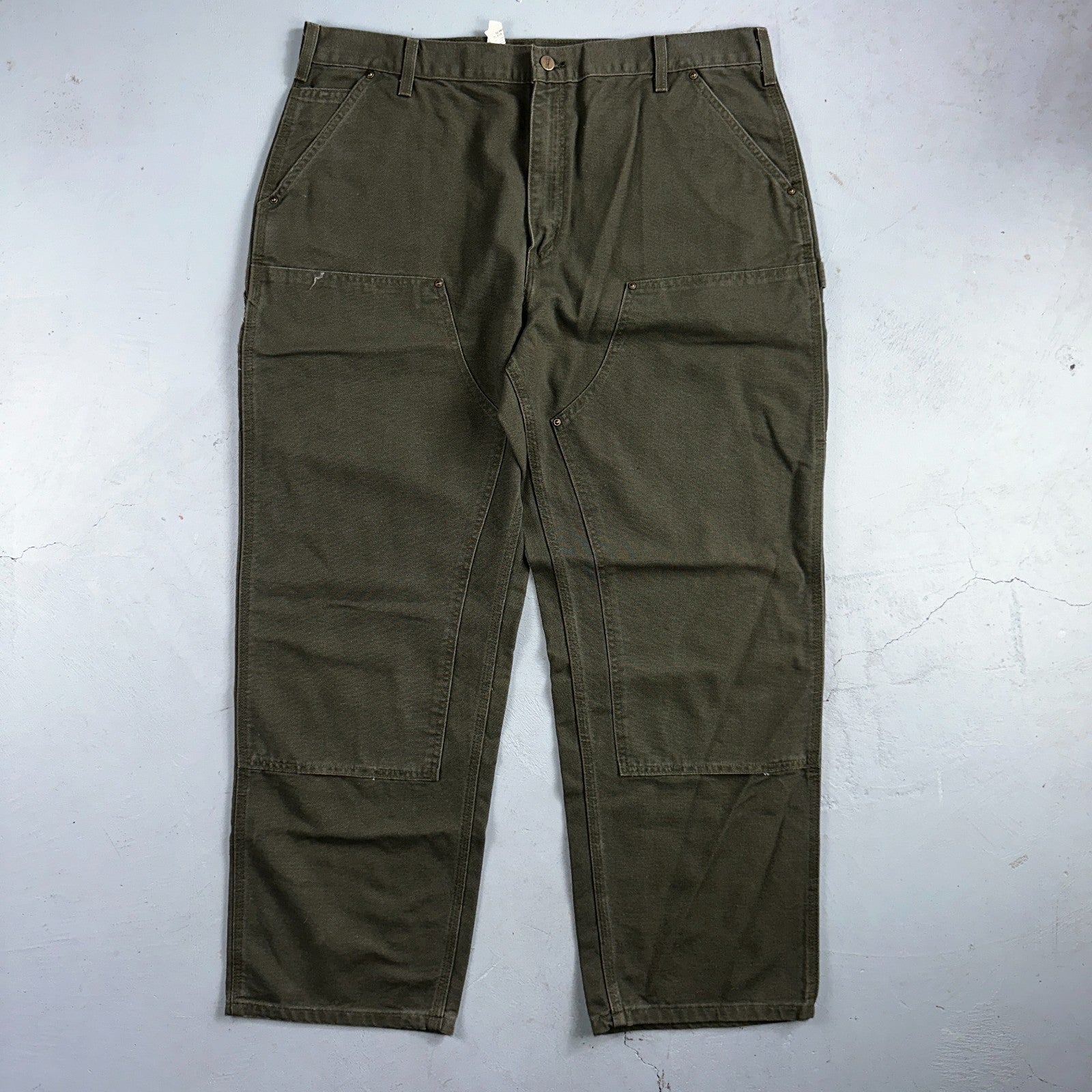 Carhartt NWT VTG Double Knee Carpenter Pants Y2K B01 B136 MOS Green 40x32 DS