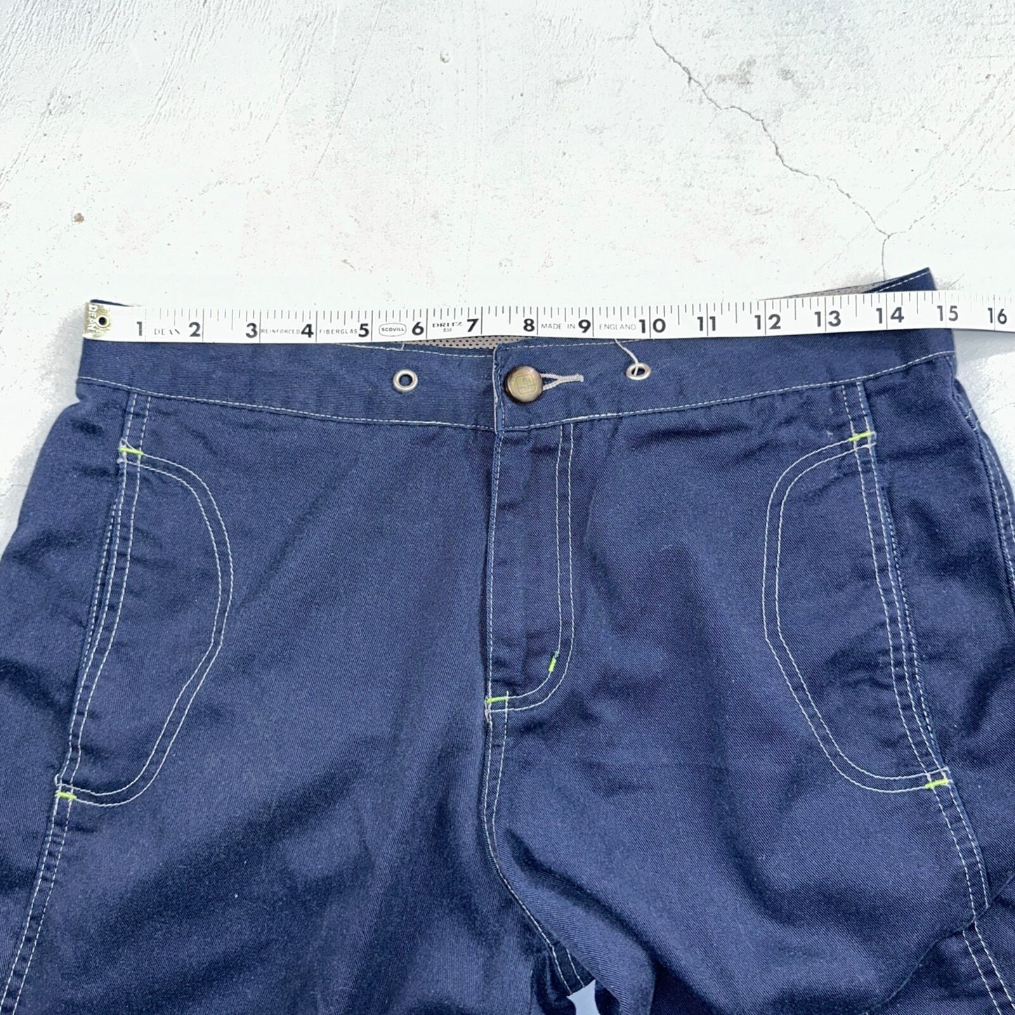 Vintage Trans Nine Rave Y2K Navy Blue Wide Leg Retro Pants Womens 30 x 30