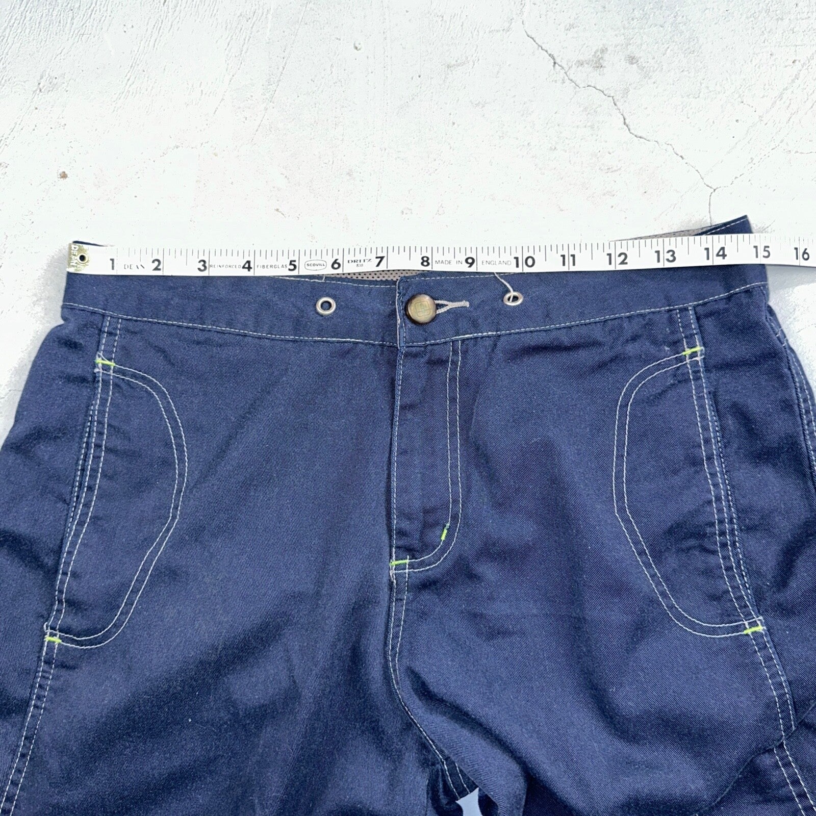 Vintage Trans Nine Rave Y2K Navy Blue Wide Leg Retro Pants Womens 30 x 30