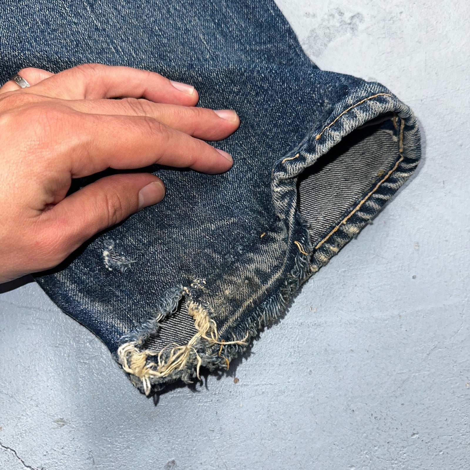Levis 501 XX Big E Vintage 40s Redline Selvedge USA XX 1940s 50s Jeans 27x27