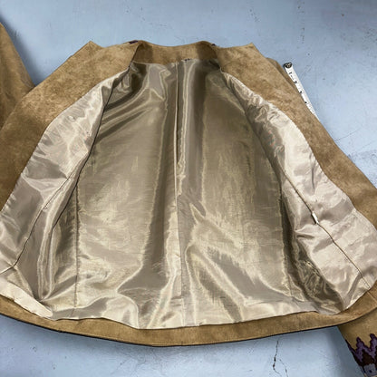 Vintage 1980s Saks Fifth Avenue Jacket Suede Maroon Moto Size Medium Brown 80s